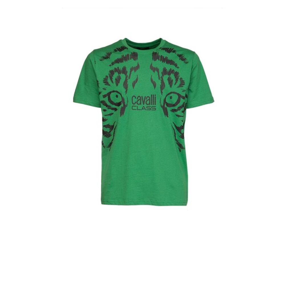 Cavalli Class  Tiger Eyes Print Fashion T-Shirt-